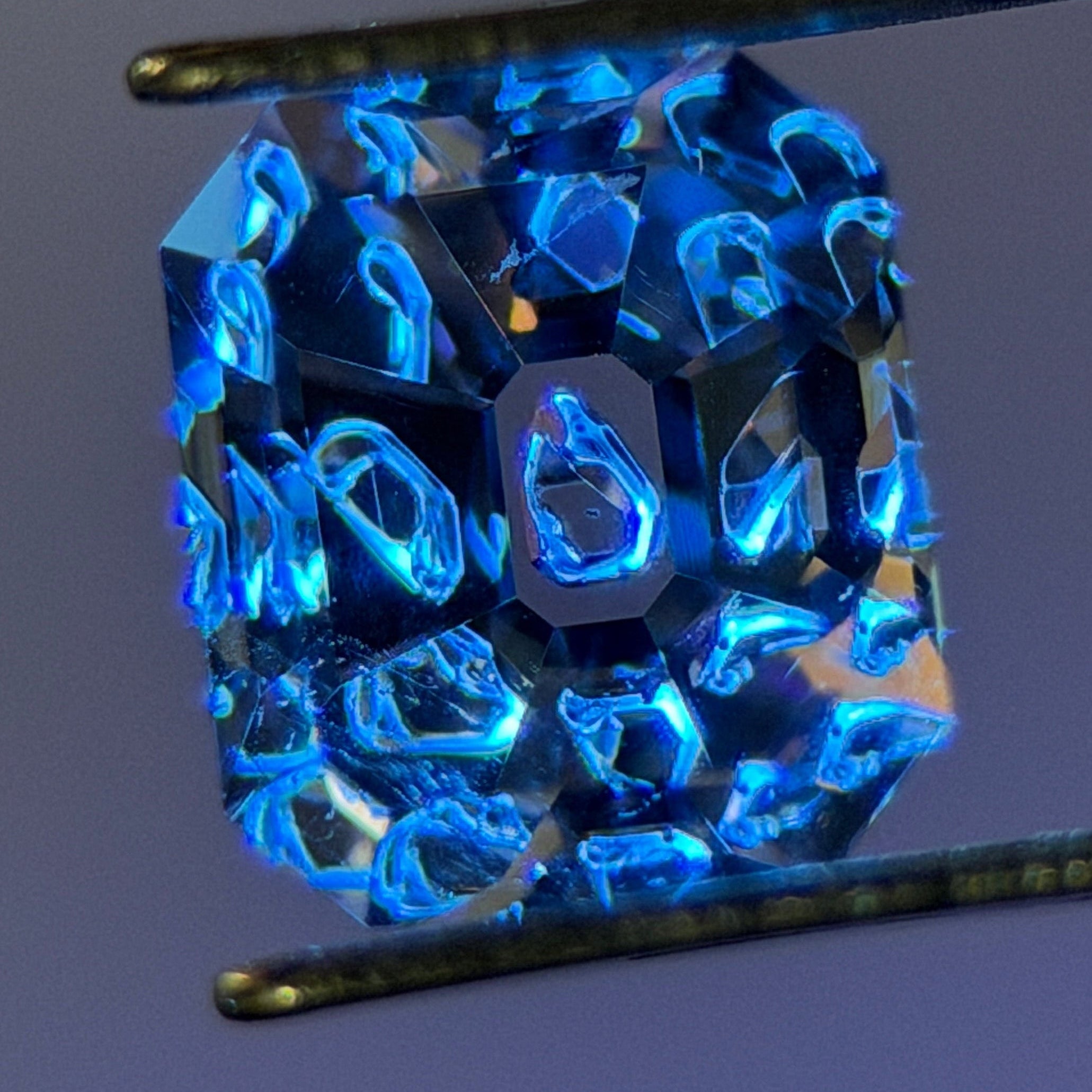 Fluorescent Negative Crystal Quartz