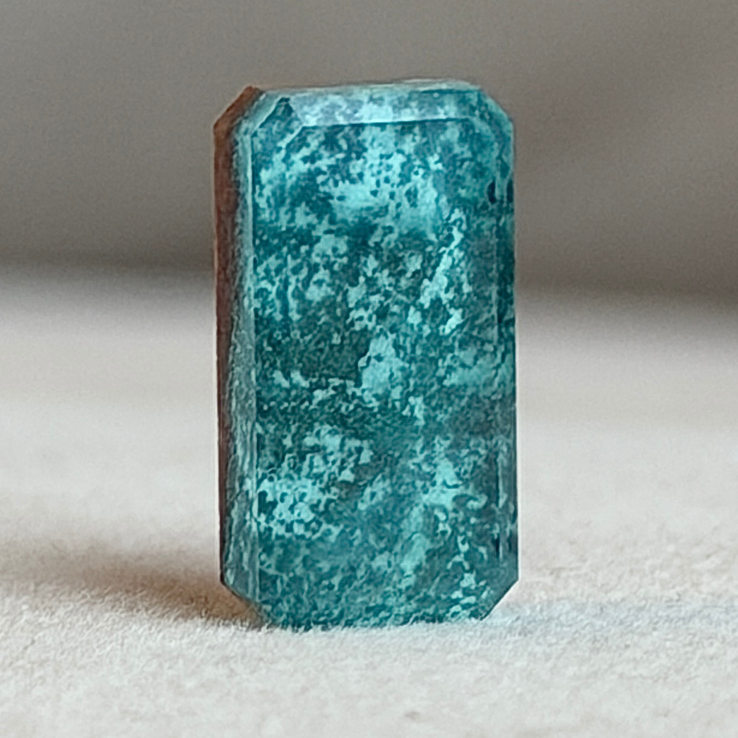 Natural Chrysocolla in Quartz