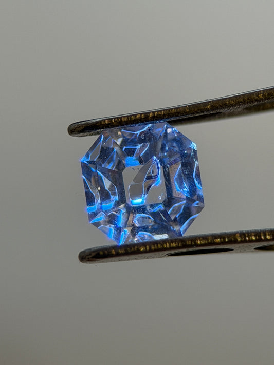 0.27 ct Octagon Fluorescent Negative Crystal Quartz – Madagascar (4.2 mm)