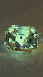 天然石油英格蘭水晶 – 0.74 克拉祖母綠切工 (5.8 x 4.3 mm) – 含有可移動氣泡的流體包裹體