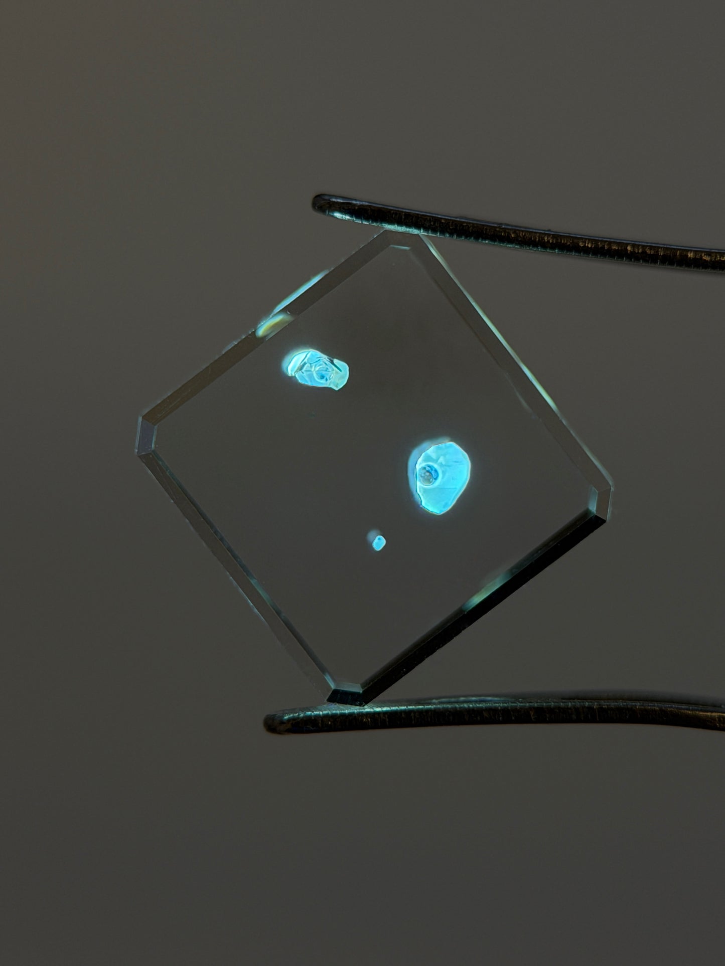 1.87 ct Square Cut Petroleum Quartz with Fluorescent Inclusion – Madagascar