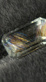 Natural Rainbow Topaz – 4.62 ct Geometric Emerald Cut (12.2 x 6.5 mm) – Iridescent Inclusion Sheen