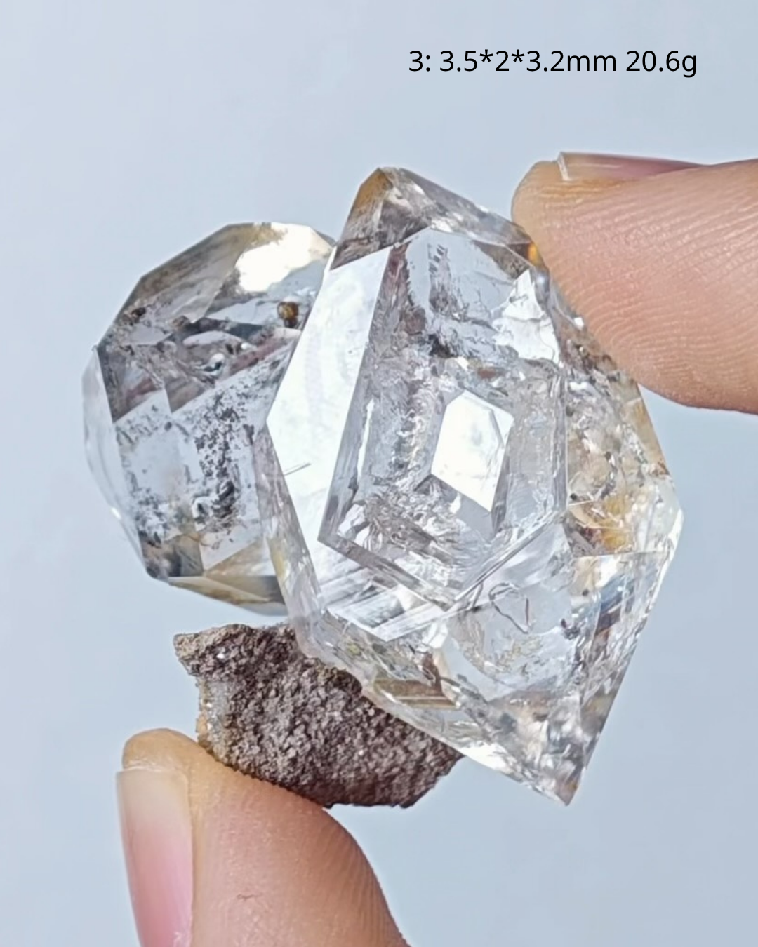 Highly Fluorescent Xinjiang Petroleum Herkimer Quartz Crystals | Gem-Clear Cluster Specimens