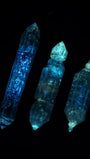 Trio Set of Slender Candy Petroleum Herkimer Quartz Crystals | Guizhou