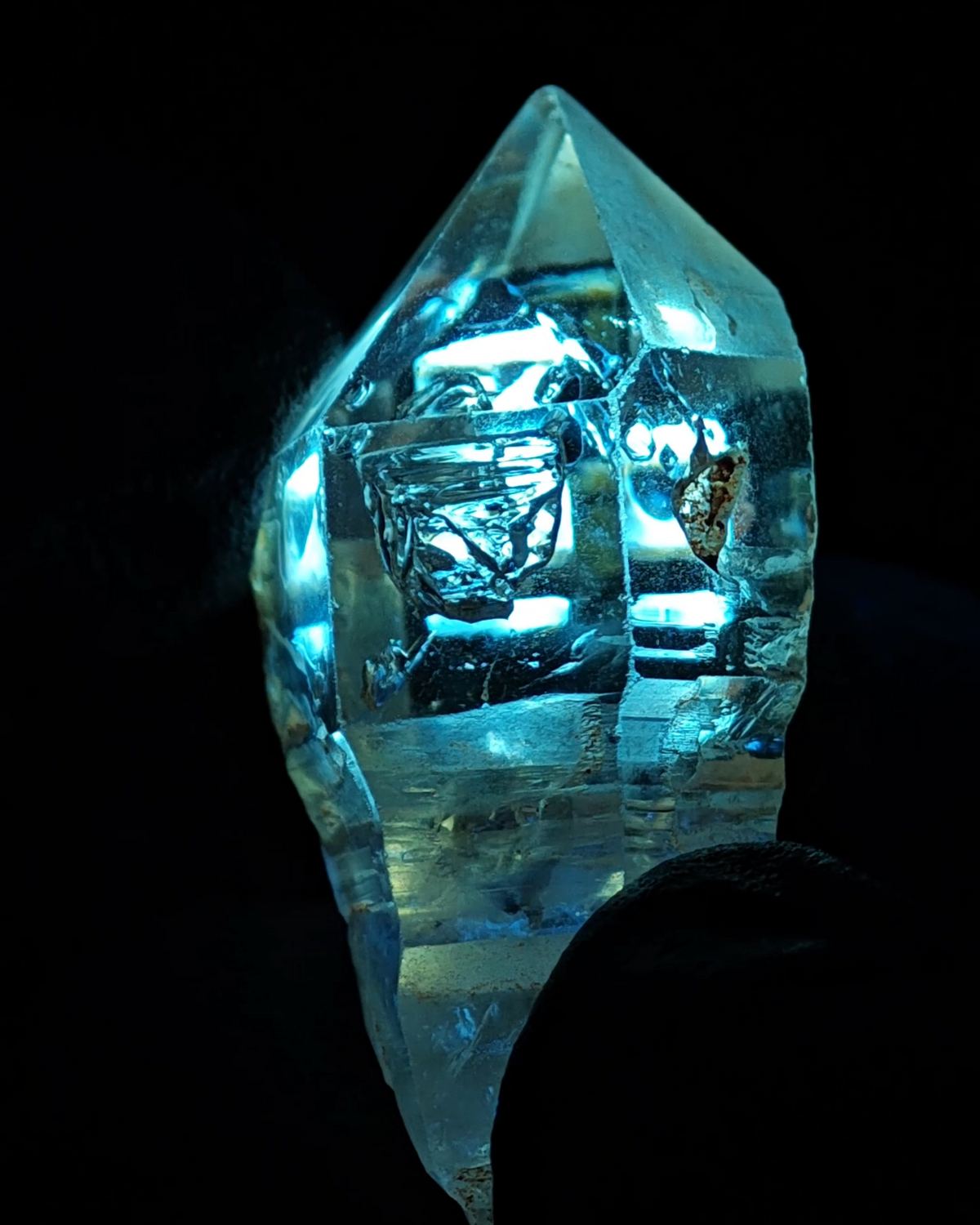 Natural Petroleum Quartz Crystal with TV/Perfume Bottle Inclusions | Madagascar