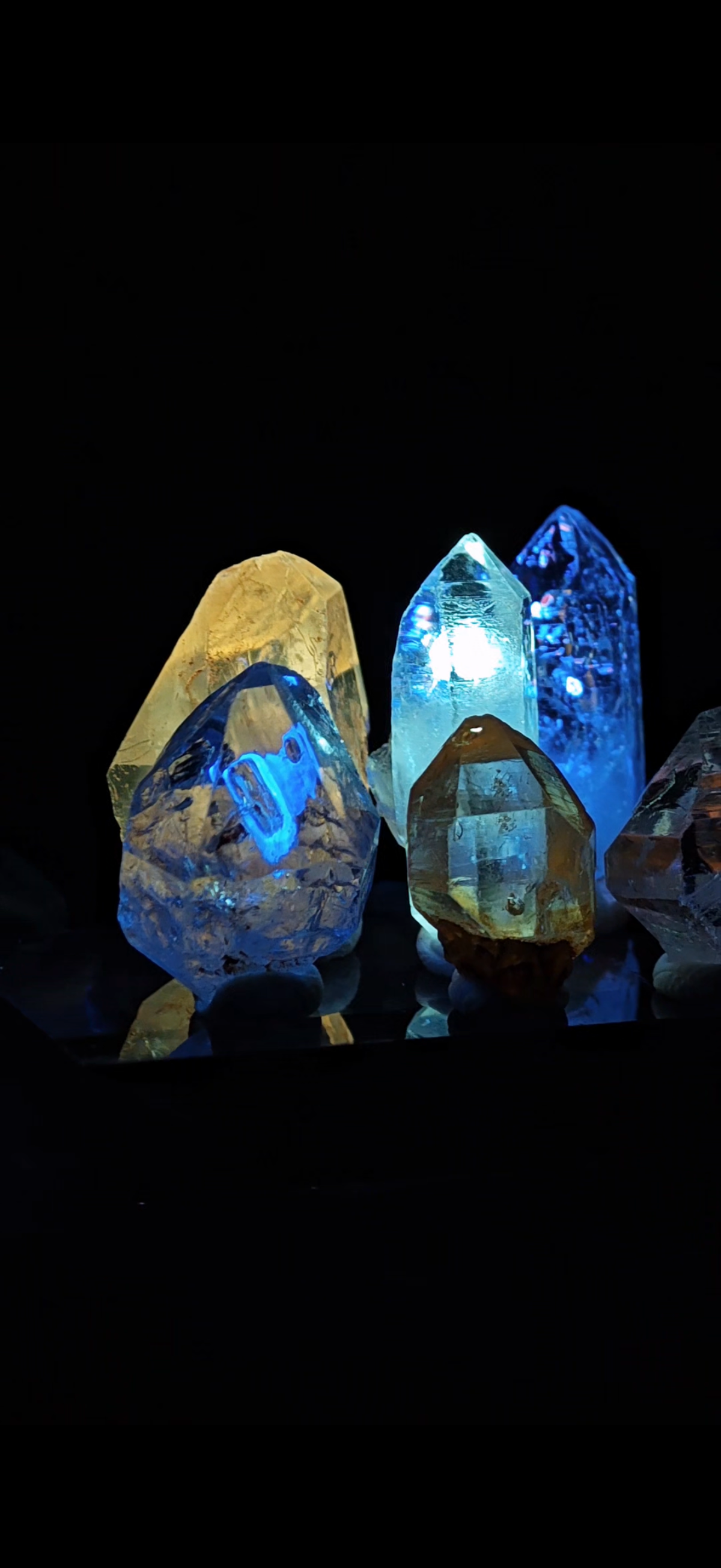 Natural Multi-Color Petroleum Quartz Cluster Set | Petroleum Party