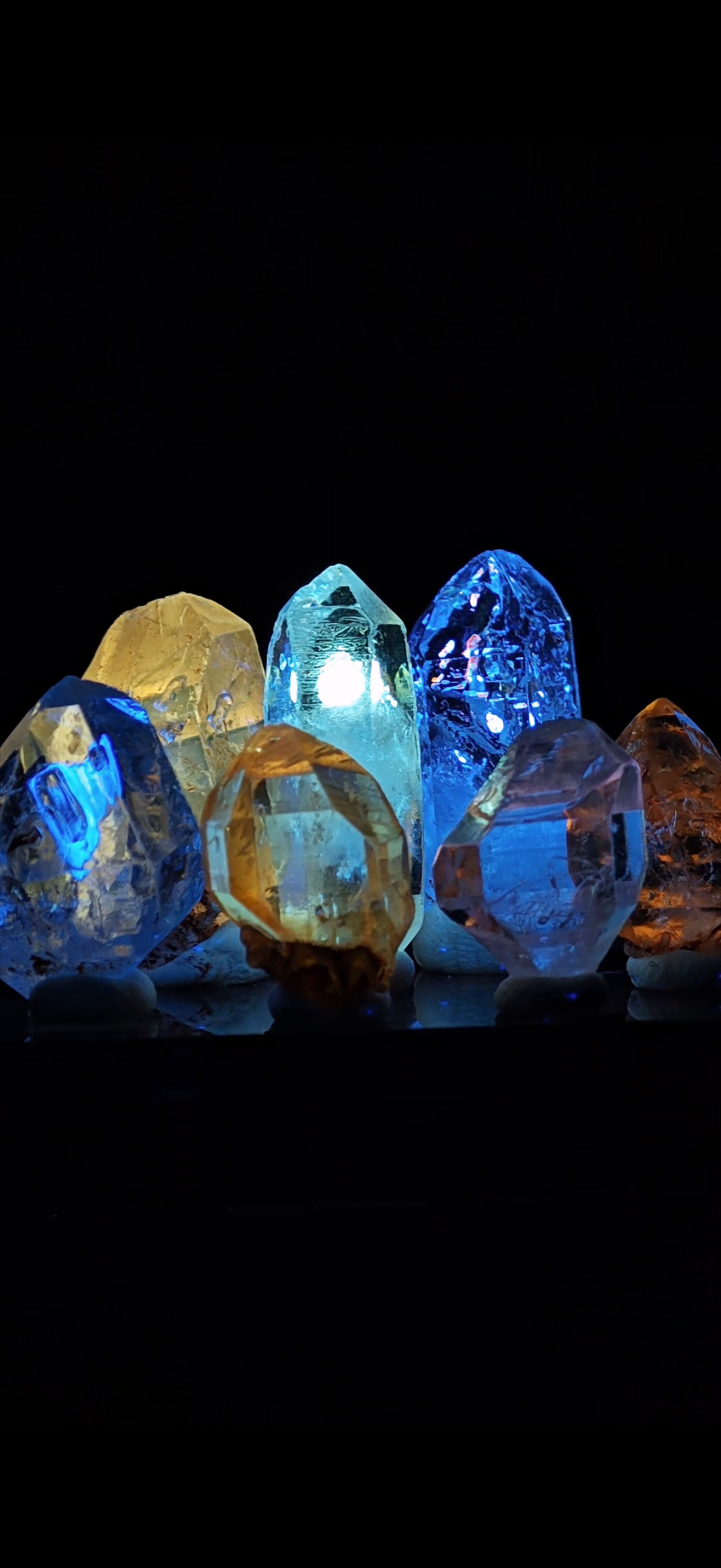 Natural Multi-Color Petroleum Quartz Cluster Set | Petroleum Party