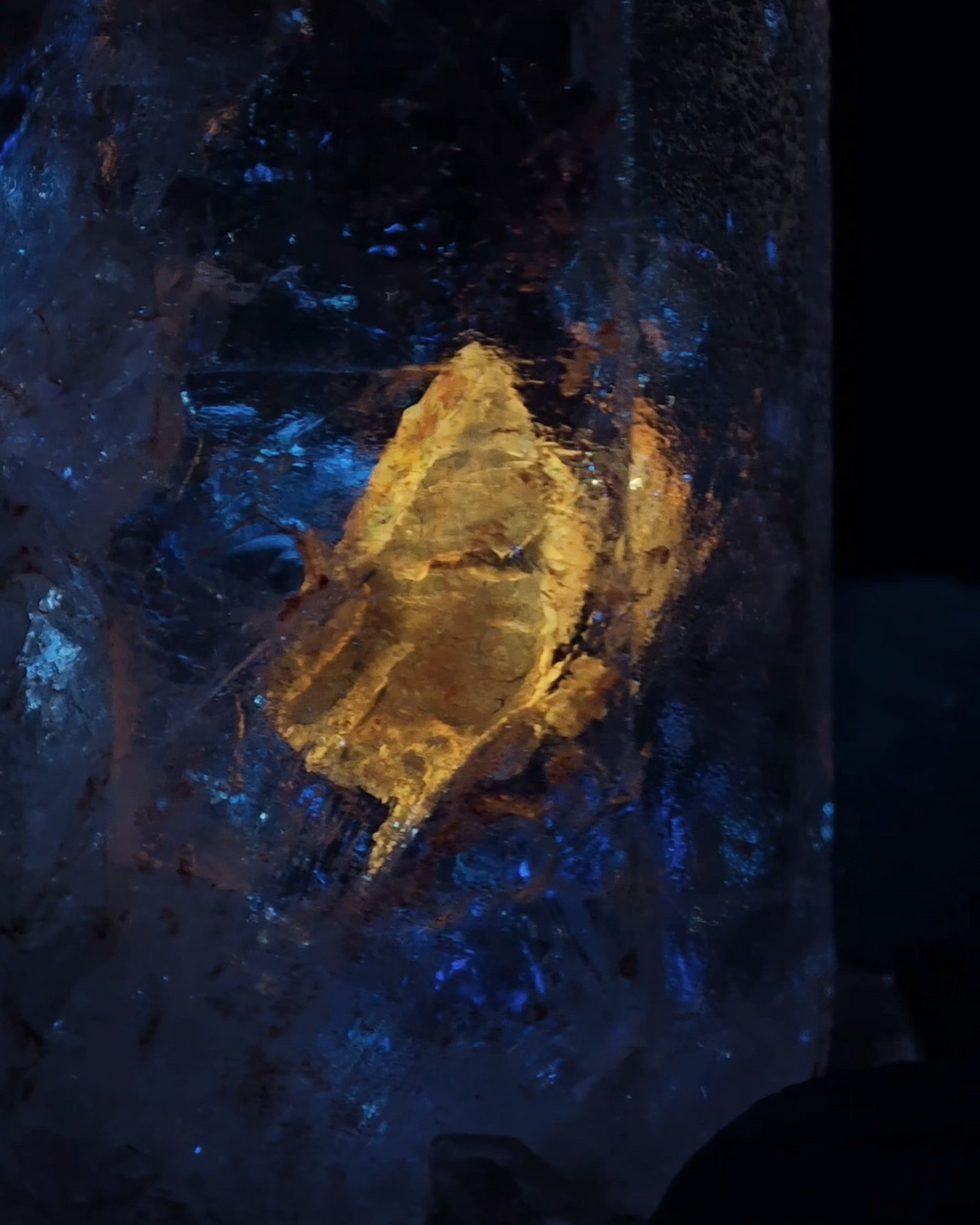 Natural Giant Negative Crystal Petroleum Quartz with Foggy Inclusion | Madagascar