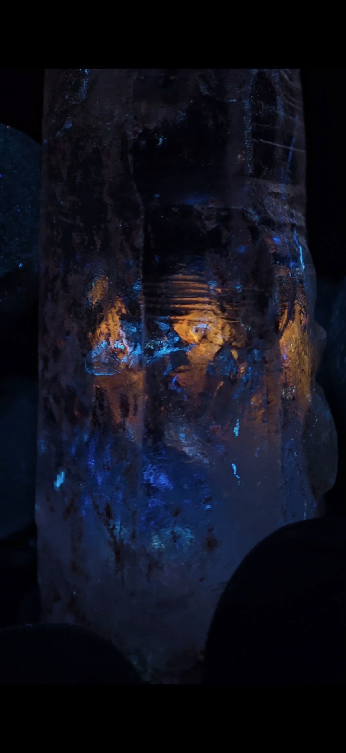 Natural Giant Negative Crystal Petroleum Quartz with Foggy Inclusion | Madagascar