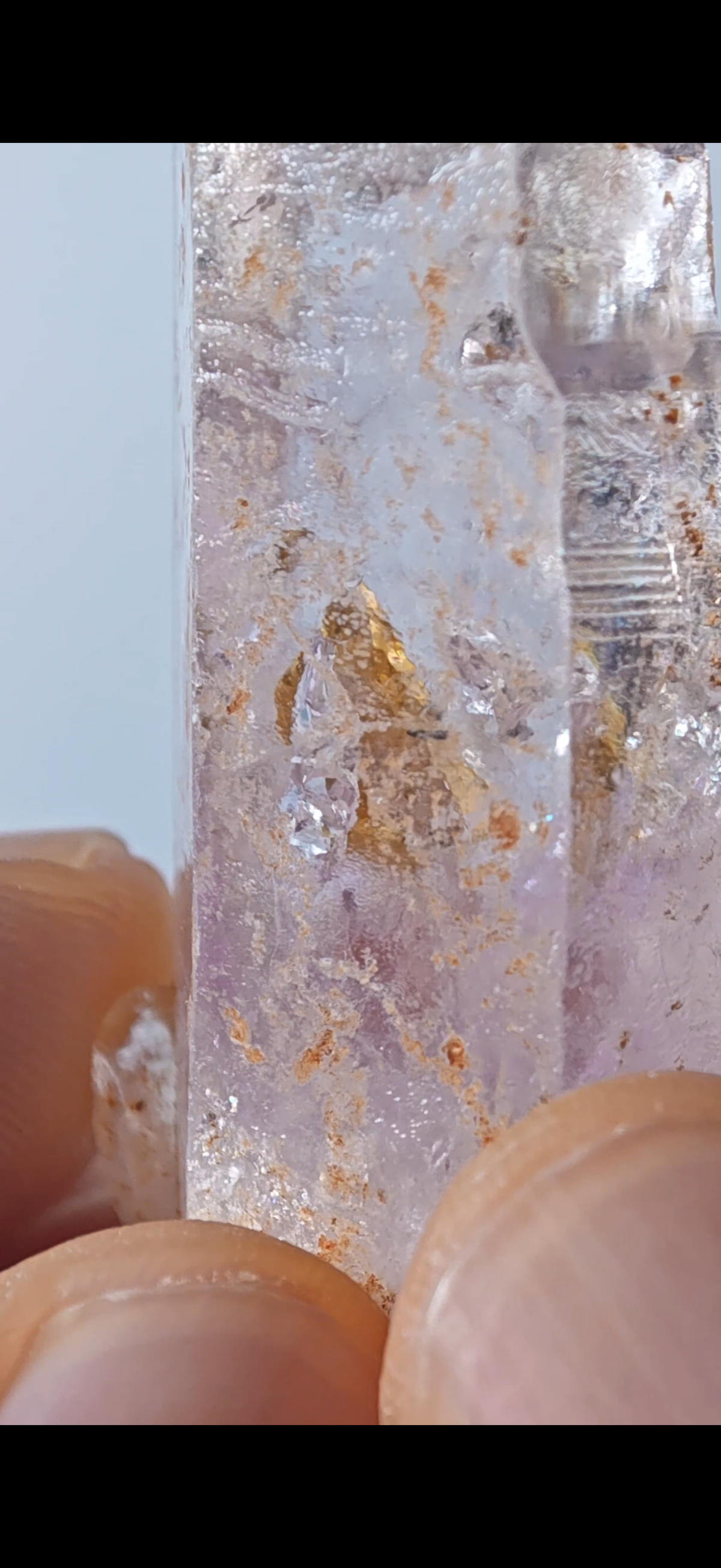 Natural Giant Negative Crystal Petroleum Quartz with Foggy Inclusion | Madagascar