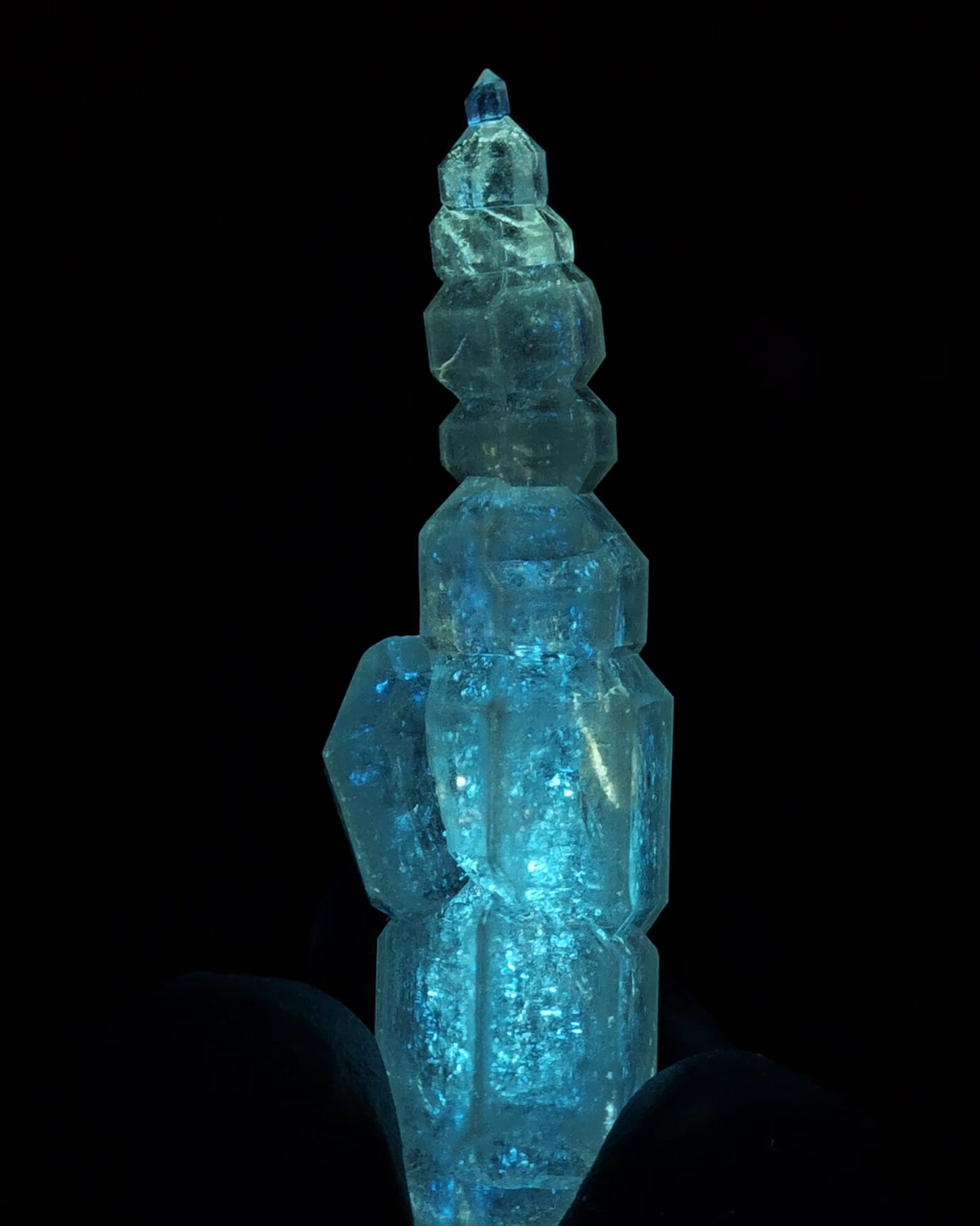 Natural Layered Stacked Petroleum Quartz Crystal Point | Madagascar