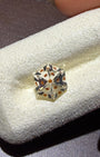 Natural Quartz with Garnet Inclusions – 1.22 ct Geometric Hexagon Kaleidoscope Cut (6.3 mm) – Brazil – Orange Garnet Crystals