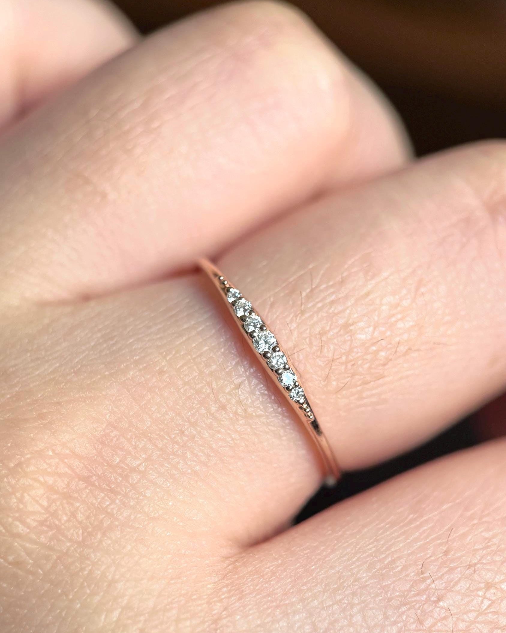 Sterling Silver Rose Gold-Plated Lab grown diamond ring