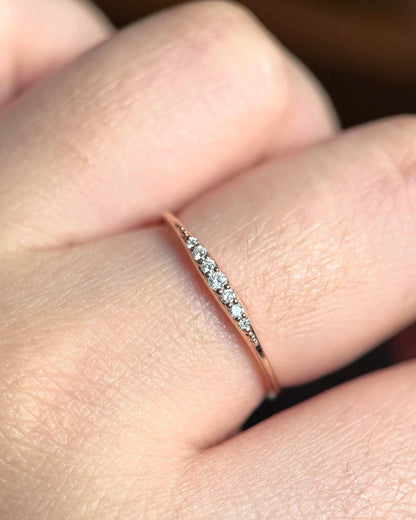 Sterling Silver Rose Gold-Plated Lab grown diamond ring