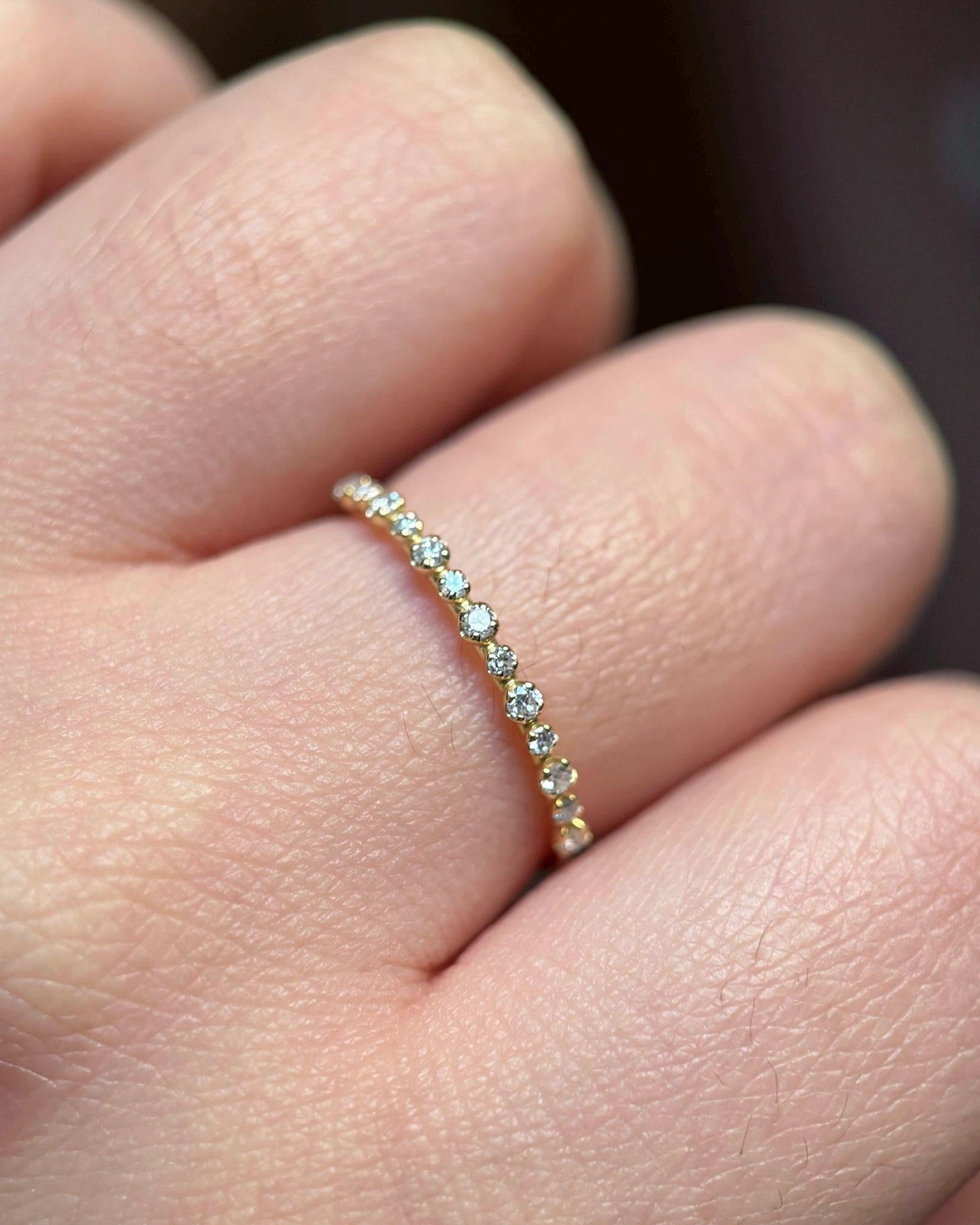 Sterling Silver yellow Gold-Plated Lab grown diamond ring