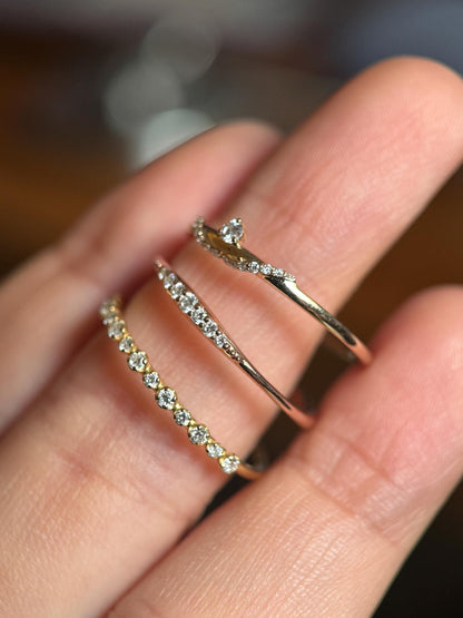 Sterling Silver Rose Gold-Plated Lab grown diamond ring