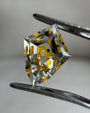 0.75ct Hand-Cut Shield Petroleum Quartz | Unique Golden Enhydro Crystal