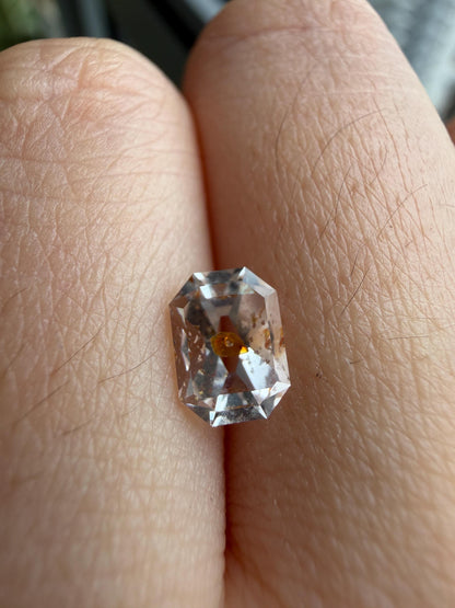 0.92ct Hand-Cut Octagon Petroleum Quartz | Golden Enhydro Crystal