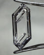 Negative Crystal Quartz Lozenge Gemstone, Rare Inclusion, Precision Cut, Madagascar Origin (5.6*8.9mm)