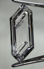 Negative Crystal Quartz Lozenge Gemstone, Rare Inclusion, Precision Cut, Madagascar Origin (5.6*8.9mm)