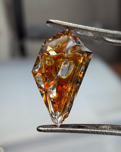 1.37ct Super deep Color & big oil Petroleum Quartz - Moving Bubble