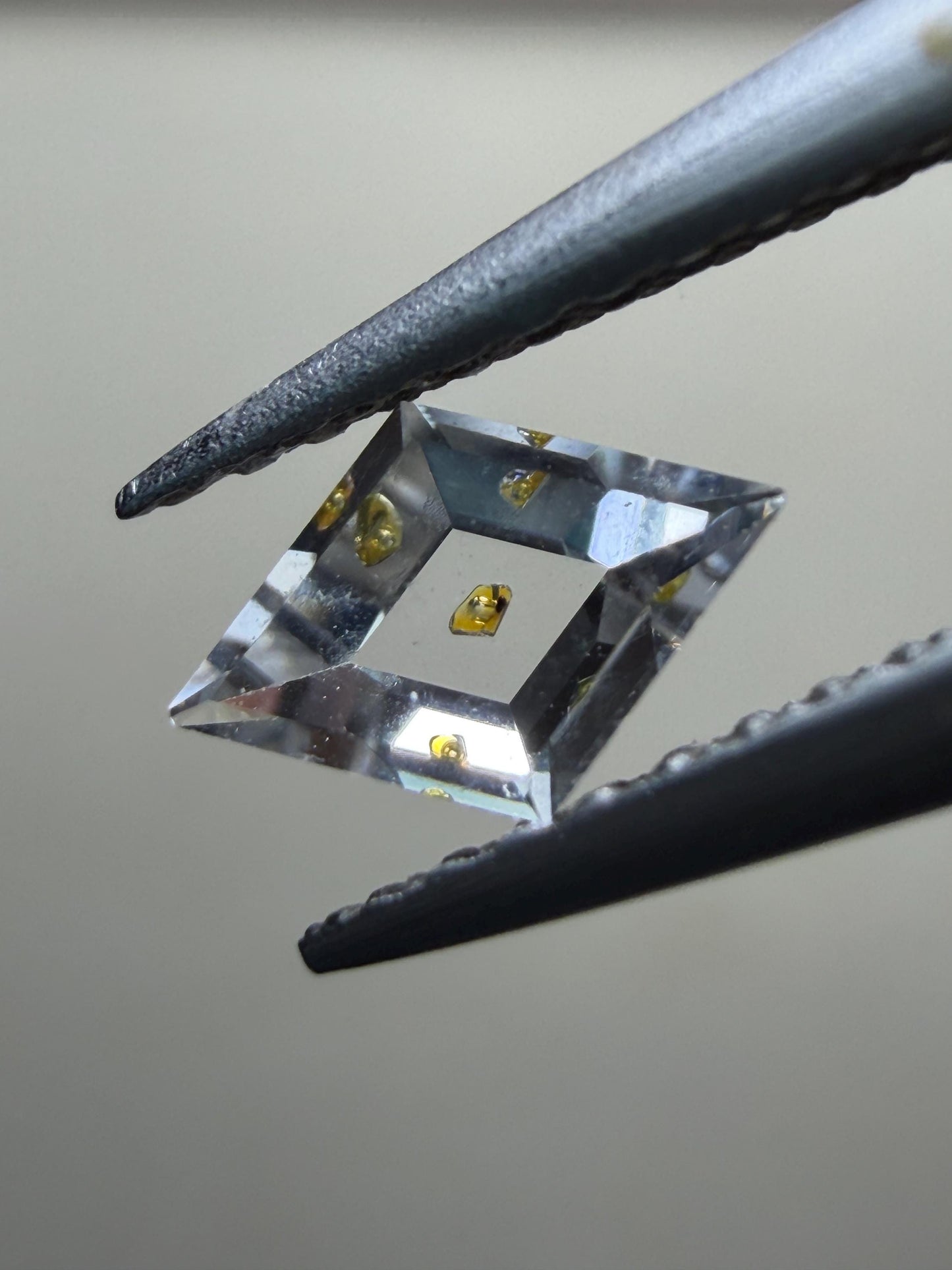 0.15ct Hand-Cut Octagon Petroleum Quartz | Golden Enhydro Crystal