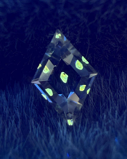 0.15ct Hand-Cut Octagon Petroleum Quartz | Golden Enhydro Crystal