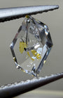0.57ct Hand-Cut Octagon negative crystal Petroleum Quartz | Golden Enhydro Crystal