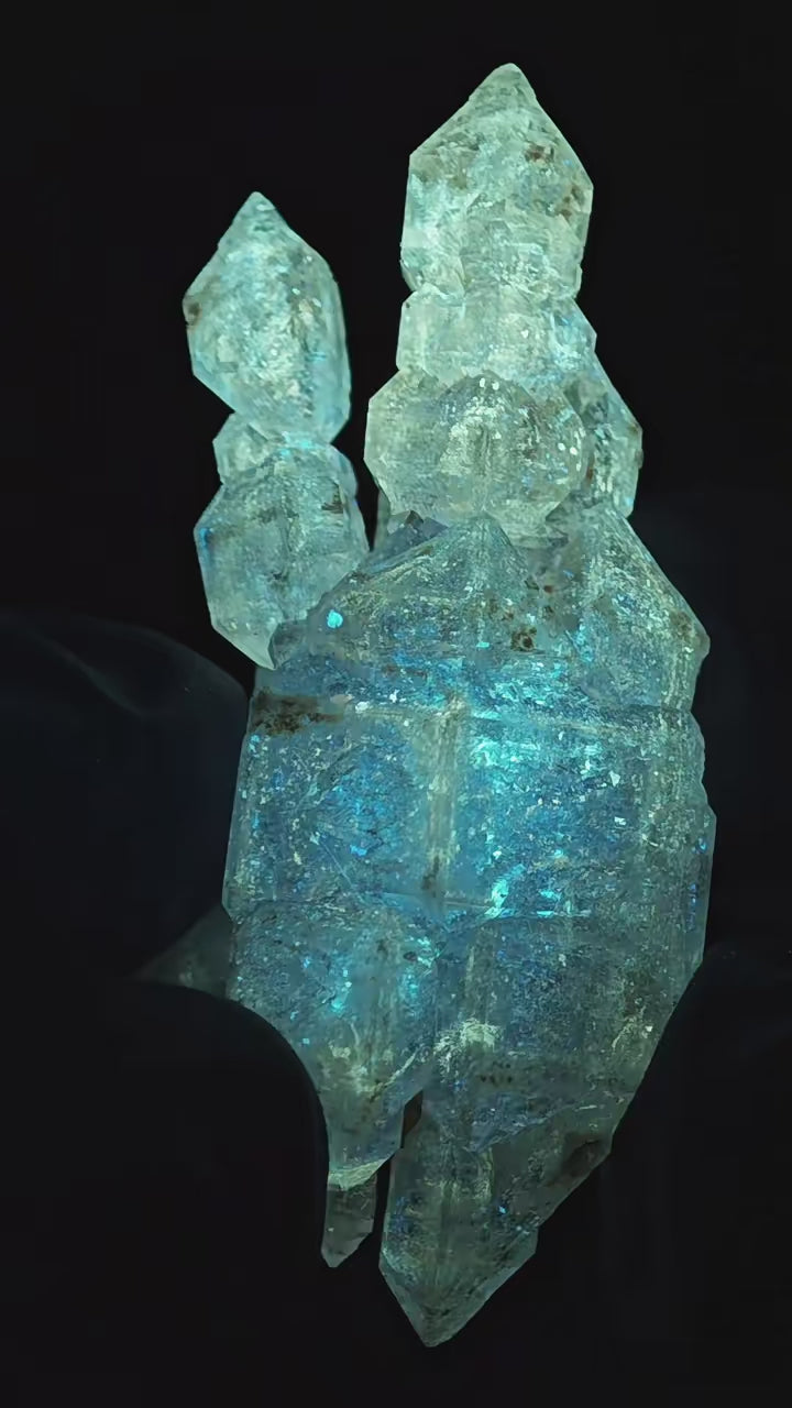 Natural Multi-Faceted Skeletal Petroleum Quartz Crystal | Guizhou