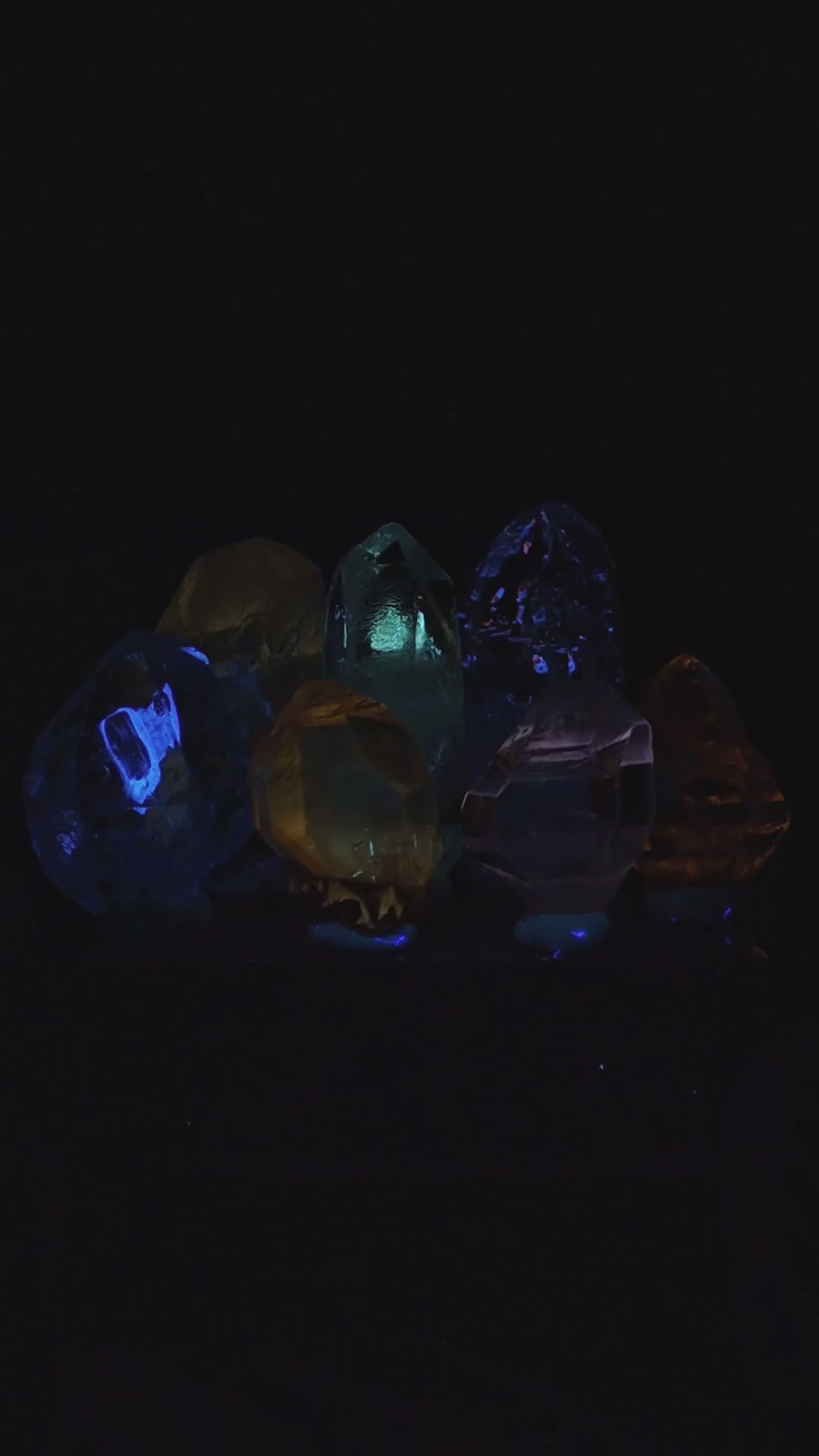 Natural Multi-Color Petroleum Quartz Cluster Set | Petroleum Party