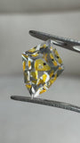 0.75ct Hand-Cut Shield Petroleum Quartz | Unique Golden Enhydro Crystal